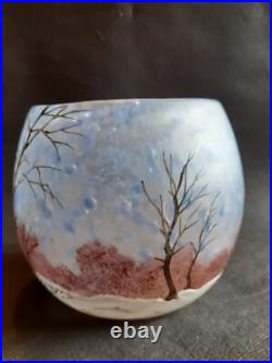 Vase Boule Legras Paysage D Hiver