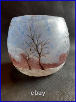 Vase Boule Legras Paysage D Hiver