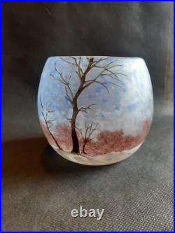 Vase Boule Legras Paysage D Hiver