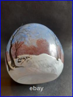 Vase Boule Legras Paysage D Hiver