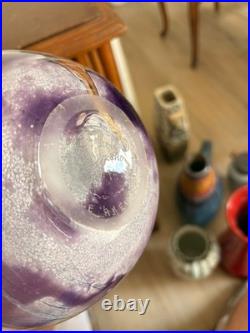 Vase Boule Michele Luzoro Verrerie Biot Verre Soufflé Lampe Inclusion OR Rose