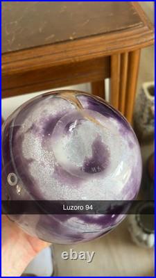 Vase Boule Michele Luzoro Verrerie Biot Verre Soufflé Lampe Inclusion OR Rose Vase Boule Michele Luzoro Verrerie Biot Verre Soufflé Lampe Inclusion OR Rose