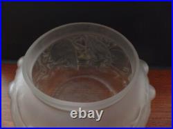 Vase Boule Signe Muller Freres Luneville 12 Oiseaux Verre Cristal Presse-depoli Vase Boule Signe Muller Freres Luneville 12 Oiseaux Verre Cristal Presse-depoli