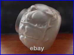 Vase Boule Signe Muller Freres Luneville 12 Oiseaux Verre Cristal Presse-depoli Vase Boule Signe Muller Freres Luneville 12 Oiseaux Verre Cristal Presse-depoli
