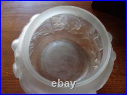 Vase Boule Signe Muller Freres Luneville 12 Oiseaux Verre Cristal Presse-depoli Vase Boule Signe Muller Freres Luneville 12 Oiseaux Verre Cristal Presse-depoli