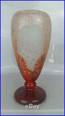 Vase CHARDER le verre français Algues vers 1923
