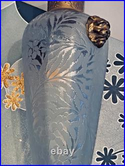 Vase Conique De Théodore Legras Décor Mimosa