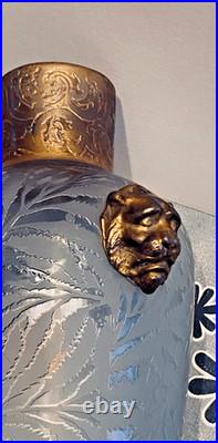 Vase Conique De Théodore Legras Décor Mimosa