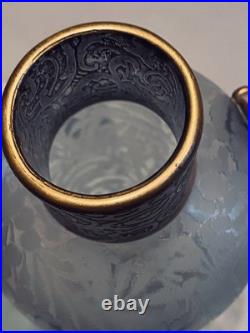 Vase Conique De Théodore Legras Décor Mimosa