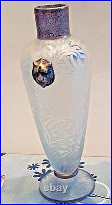 Vase Conique De Théodore Legras Décor Mimosa