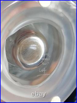 Vase Cristal De Sevres Sablé Haut 21,5 Cm Art Deco