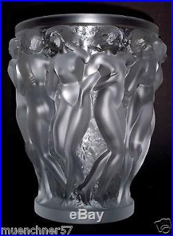Vase Cristal Lalique Édition Numérotée Bacchantes Incolore Neuf+box+papier