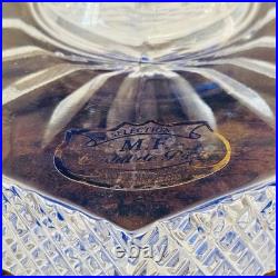 Vase Cristal de Paris bleu taillé Modèle Galleria N°2