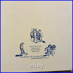 Vase Cristal de Paris bleu taillé Modèle Galleria N°2