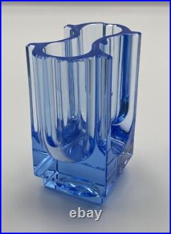 Vase Cristal de Saint-Louis Rivière de Table Bleu Très Bon État Vase Cristal de Saint-Louis Rivière de Table Bleu Très Bon État