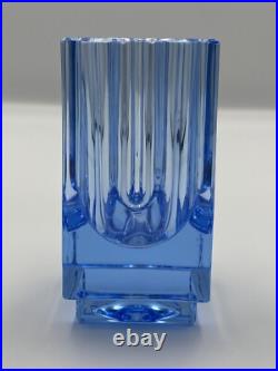 Vase Cristal de Saint-Louis Rivière de Table Bleu Très Bon État Vase Cristal de Saint-Louis Rivière de Table Bleu Très Bon État