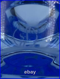 Vase Cristal de Saint-Louis Rivière de Table Bleu Très Bon État Vase Cristal de Saint-Louis Rivière de Table Bleu Très Bon État