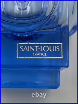 Vase Cristal de Saint-Louis Rivière de Table Bleu Très Bon État Vase Cristal de Saint-Louis Rivière de Table Bleu Très Bon État