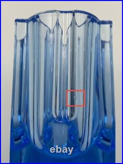 Vase Cristal de Saint-Louis Rivière de Table Bleu Très Bon État Vase Cristal de Saint-Louis Rivière de Table Bleu Très Bon État