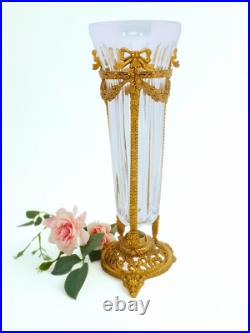 Vase Cristal et Laiton Haut de Gamme Vase Cristal et Laiton Haut de Gamme