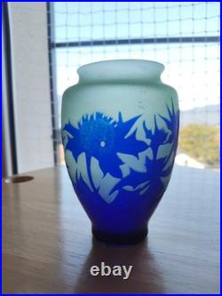 Vase D'argental décor floral Art déco