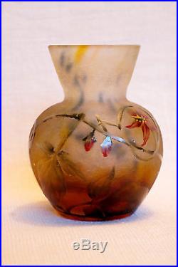 Vase DAUM NANCY, Pâte de verre, Art déco