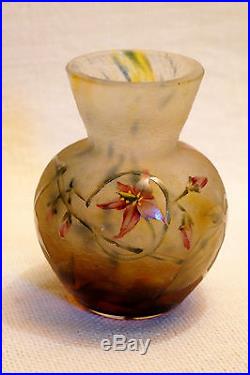 Vase DAUM NANCY, Pâte de verre, Art déco