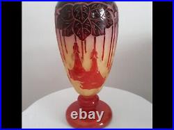 Vase Daturas Art Deco Le Verre Français Schneider