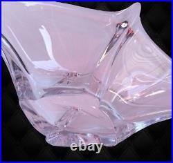 Vase Daum France Cristal Ouvre d'Art Transparente Élégante et Ailée