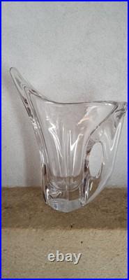 Vase Daum France années 50 verre travaillé à chaud