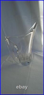 Vase Daum France années 50 verre travaillé à chaud