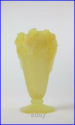 Vase Daum Modèle Mimosa En Pâte De Cristal