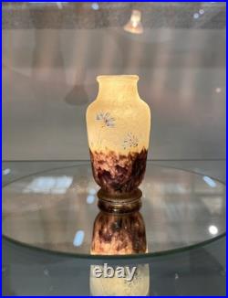 Vase Daum Nancy à décor de Bleuets gallé daum nancy walter legras