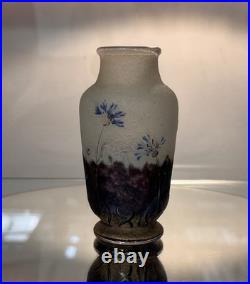 Vase Daum Nancy à décor de Bleuets gallé daum nancy walter legras
