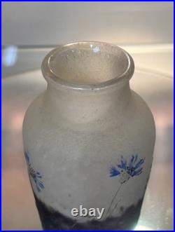 Vase Daum Nancy à décor de Bleuets gallé daum nancy walter legras