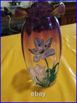 Vase Emaille Art Nouveau 21,5 Cms