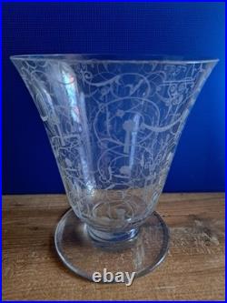 Vase En Cristal De Baccarat, Modèle Michelangelo. Vers 1920