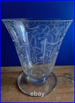 Vase En Cristal De Baccarat, Modèle Michelangelo. Vers 1920