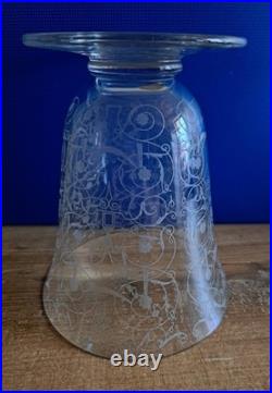 Vase En Cristal De Baccarat, Modèle Michelangelo. Vers 1920