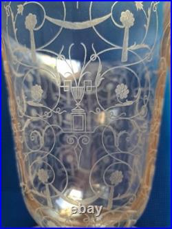 Vase En Cristal De Baccarat, Modèle Michelangelo. Vers 1920