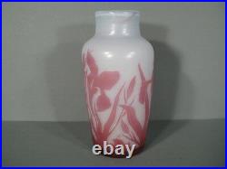 Vase En Pte De Verre Signé Bendor / Vase Bendor Pte De Verre Dégagé A L'acide