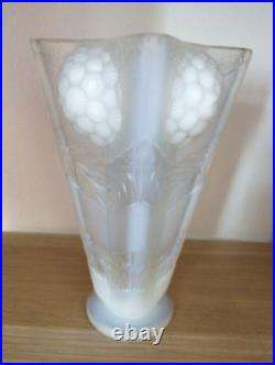 Vase En Verre Opalescent Made In France Sabino Etling Hunebelle Art Déco