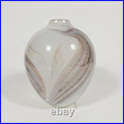 Vase En Verre claude Monod. Signé Et Daté 80