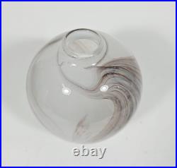 Vase En Verre claude Monod. Signé Et Daté 80