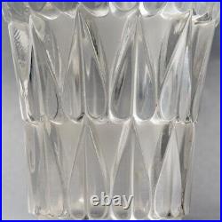 Vase Feuilles Verre Blanc René Lalique R. Lalique Glass Leaves