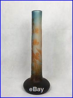 Vase Gallé À Décor Multicouche Avec Signature À L'étoile De 44,5 CM De Haut
