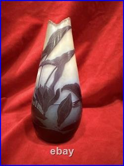 Vase Galle Art Nouveau Casse Au Col