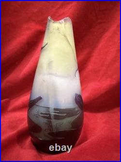 Vase Galle Art Nouveau Casse Au Col