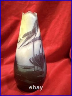 Vase Galle Art Nouveau Casse Au Col