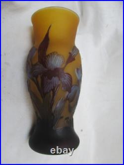 Vase Gallé TIP à Décor floral dégagé à l'acide Vase Gallé TIP à Décor floral dégagé à l'acide